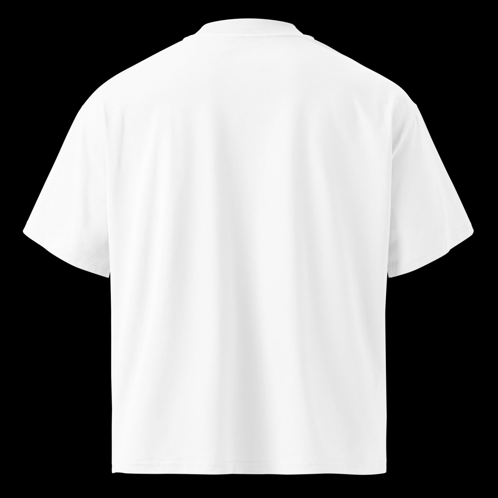 Men's organic oversized high neck t-shirt — back